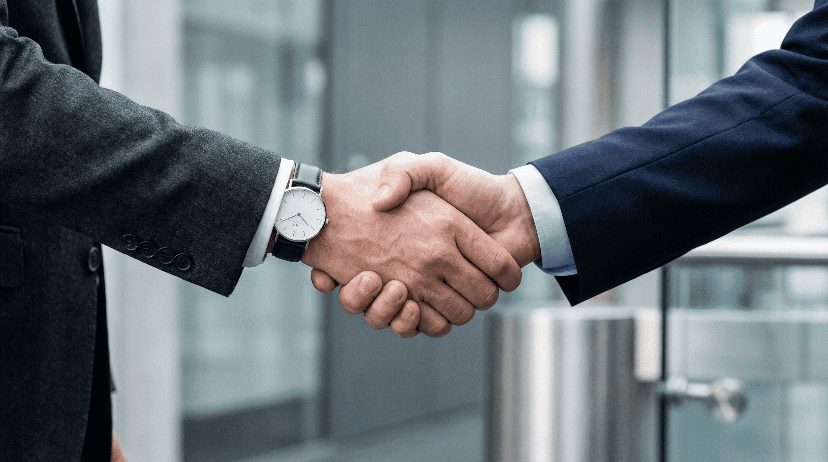 Professional business handshake